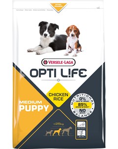 Opti Life Puppy Medium для щенков средних пород с курицей 2 5 кг Versele-laga