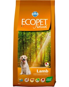 Adult Maxi Lamb для взрослых собак крупных пород с чувствительным пищеварением с ягненком 12 кг Ecopet natural