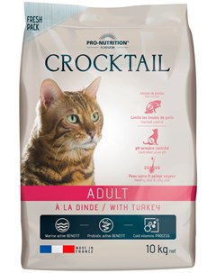 Crocktail Adult Turkey для взрослых кошек с индейкой 10 10 кг Flatazor