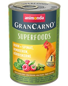 Gran Carno Superfoods Adult Huhn Spinat Himbeeren Kurbiskerne для взрослых собак с курицей шпинатом  Animonda