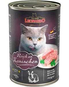 Reich An Kaninchen для взрослых кошек с кроликом 400 гр х 12 шт Leonardo