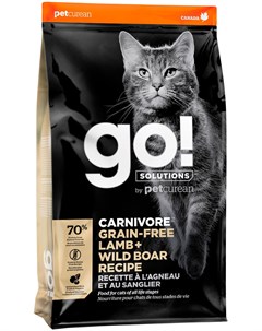 Solutions Carnivore беззерновой для кошек и котят с ягненком и кабаном 1 4 1 4 кг @go