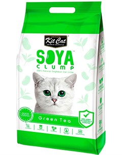 Soya Clump Green Tea наполнитель соевый биоразлагаемый комкующийся для туалета кошек с ароматом зеле Kit cat