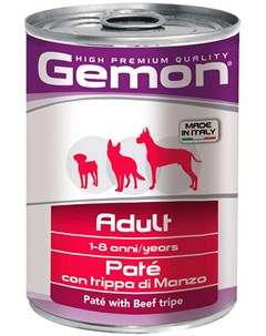 Dog Adult для взрослых собак всех пород паштет с говяжьим рубцом 400 гр Gemon