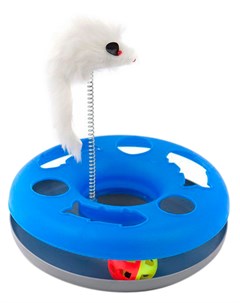 Игрушка для кошек Трек с мячом и мышкой пластик 24 х 8 см 1 шт Homecat