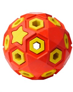 Игрушка для собак Silver Series Звездное небо мяч каучук красно желтый 8 см 1 шт Homepet