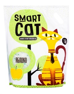 Наполнитель силикагелевый для туалета кошек с ароматом яблока 3 32 кг Smart cat