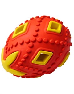 Игрушка для собак Silver Series яйцо каучук красно желтое 6 2 х 6 2 х 8 см 1 шт Homepet