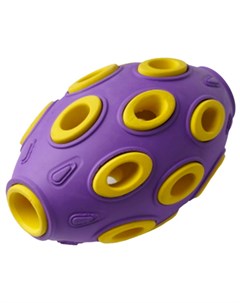 Игрушка для собак Silver Series мяч регби каучук фиолетово желтый 7 6 х 12 см 1 шт Homepet
