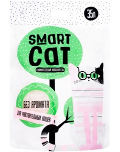 Наполнитель силикагелевый для туалета чувствительных кошек без запаха 4 37 кг Smart cat