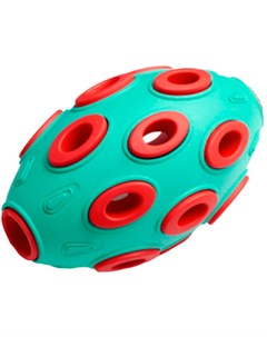 Игрушка для собак Silver Series мяч регби каучук бирюзово красный 7 6 х 12 см 1 шт Homepet