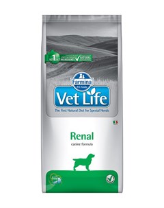 Vet Life Canin Renal для взрослых собак при почечной недостаточности 2 кг Farmina