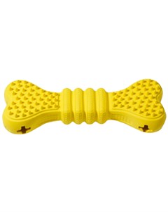 Игрушка для собак Silver Series косточка для лакомств каучук желтая 15 х 5 4 х 3 3 см 1 шт Homepet