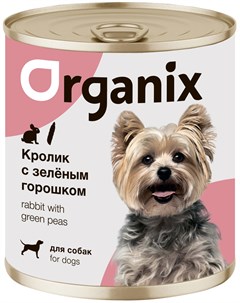Для взрослых собак с кроликом и зеленым горошком 750 гр х 9 шт Organix