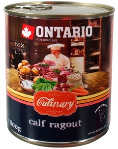 Culinary для взрослых собак рагу с теленком и уткой 400 гр Ontario