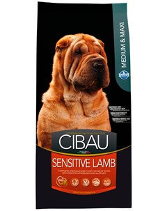 Sensitive Lamb Medium maxi для взрослых собак средних и крупных пород при аллергии с ягненком 12 кг Cibau