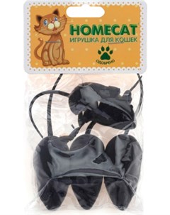 Игрушка для кошек Мышка с пищалкой серая 5 см уп 4 шт 1 шт Homecat