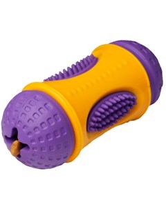 Игрушка для собак Silver Series цилиндр для лакомств каучук желто фиолетовый 6 см х 13 см 1 шт Homepet