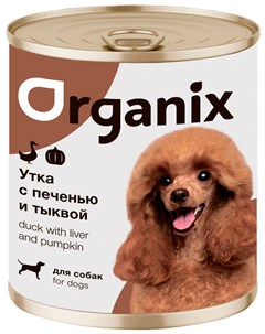 Для взрослых собак с уткой печенью и тыквой 750 гр х 9 шт Organix