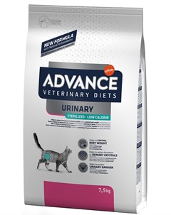 Veterinary Diets Urinary Sterilized Low Calories для взрослых кошек при мочекаменной болезни с пониж Advance