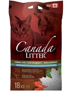 Наполнитель комкующийся для туалета кошек Запах на замке с ароматом детской присыпки 18 кг Canada litter