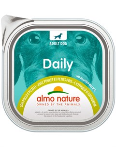 Dog Daily Menu для взрослых собак с курицей и горошком 300 гр Almo nature