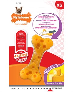 Игрушка для собак Dura Chew Cheese Bone косточка экстра жесткая с ароматом сыра Xs 1 шт Nylabone