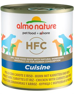 Dog Cuisine Hfc для взрослых собак с курицей морковью и рисом по домашнему 95 гр х 24 шт Almo nature