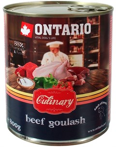 Culinary для взрослых собак гуляш из говядины 800 гр х 6 шт Ontario