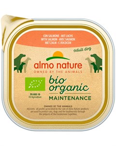 Dog Daily Menu Bio Organic для взрослых собак паштет с лососем 300 гр х 9 шт Almo nature
