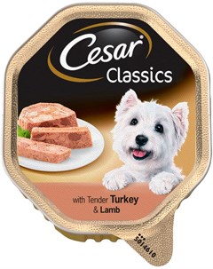 Classics для взрослых собак паштет с индейкой и ягненком 150 гр х 14 шт Cesar