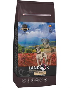 Dog Adult Grain Free Lamb Potato беззерновой для взрослых собак всех пород с ягненком и бататом 15 к Landor