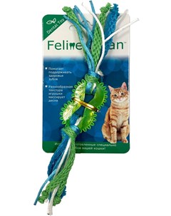 Игрушка для кошек Feline Clean Dental Колечко прорезыватель с лентами 1 шт Aromadog