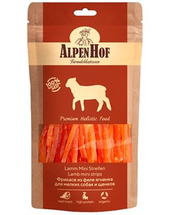 Лакомство для собак маленьких пород и щенков фрикасе с ягненком 50 гр 1 уп Alpenhof