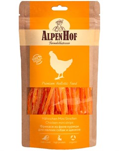 Лакомство для собак маленьких пород и щенков фрикасе с курицей 50 гр 1 уп Alpenhof