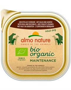 Dog Daily Menu Bio Organic для взрослых собак паштет с телятиной и овощами 100 гр х 32 шт Almo nature