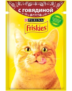 Для взрослых кошек c говядиной в подливе 85 гр х 24 шт Friskies
