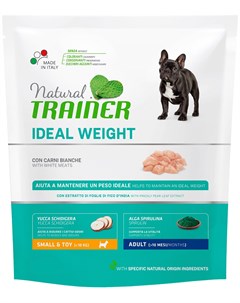 Natural Small Toy Adult Ideal Weight With White Meats диетический для взрослых собак маленьких пород Trainer