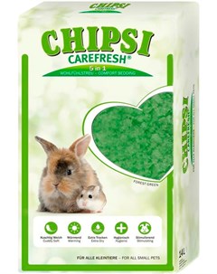 Chipsi Forest Green наполнитель подстилка натуральный на бумажной основе для мелких домашних животны Carefresh