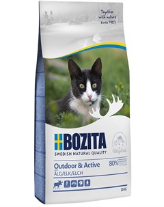 Outdoor Active для активных взрослых кошек с лосем 10 кг Bozita