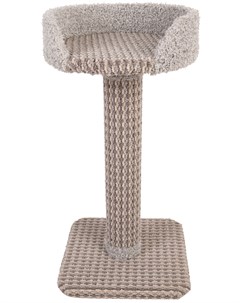 Когтеточка столбик с лежанкой Крафт 4 ковролин M 70 х 35 х 10 см 1 шт Perseiline