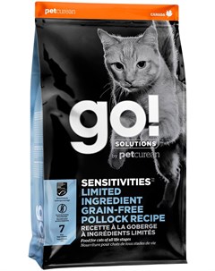 Solutions Sensitivities беззерновой для кошек и котят с чувствительным пищеварением с минтаем 7 26 к @go