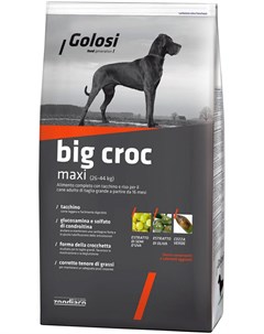 Big Croc Maxi для взрослых собак крупных пород с индейкой и рисом 20 20 кг Golosi