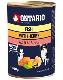 Для взрослых собак рыбное ассорти 400 гр х 6 шт Ontario