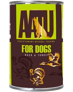Dog Duck Turkey беззерновые для взрослых собак с уткой и индейкой 400 гр х 6 шт Aatu