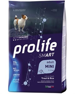 Smart Adult Mini Trout Rice для взрослых собак маленьких пород с форелью и рисом 2 кг Prolife
