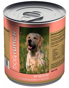 Для взрослых собак с ягненком потрошками и рисом в желе 410 гр х 12 шт Dog lunch