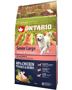 Dog Senior Large Chicken Potatoes низкозерновой для пожилых собак крупных пород с курицей и картофел Ontario