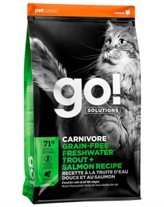 Solutions Carnivore беззерновой для кошек и котят с чувствительным пищеварением с форелью и лососем  @go