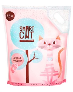 Наполнитель силикагелевый для туалета кошек с ароматом детской присыпки 7 6 л Smart cat